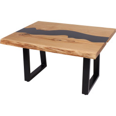 Стол журнальный ФУДЗИЯМА, 90*70*50, дуб натуральный/черный (ПРСж СтДуб (03) УТр-60)