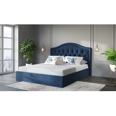 Мягкая кровать Элизабет 180 Lecco ocean с пуговицами (подъемник)