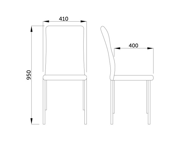 Стул ЛАЙН Коричневый/Черный, экокожа