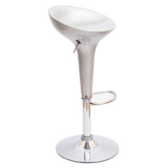 Стул барный BOMBA, серебряный