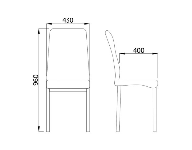 Стул ROMEO, серый ML02-25/черный