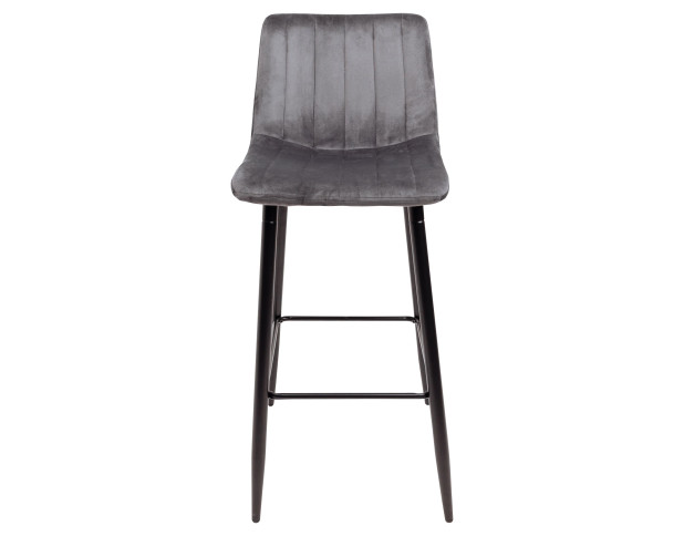 Стул ULTRA, барный, тем.-серый велюр HLR-21/черный