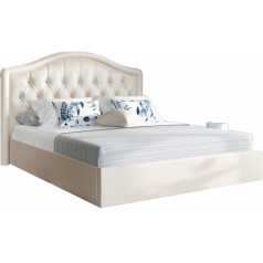 Мягкая кровать Элизабет 160 Pearl shell со стразами (подъемник)