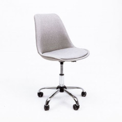 Кресло поворотное SHELL, ткань, (светло-серый)