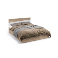 Кровать Антария 160*200 (основание ЛДСП) Сонома/белый