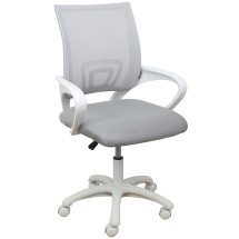 Кресло поворотное RICCI, WHITE (светло-серый)
