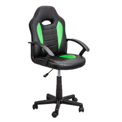 Кресло поворотное RACE, салатовый+черный