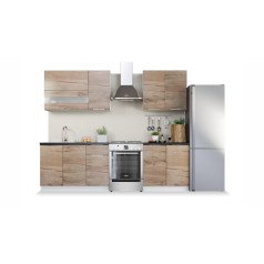 Кухня Равенна Тренд 2,0м (80/40) Дуб крафт Серый