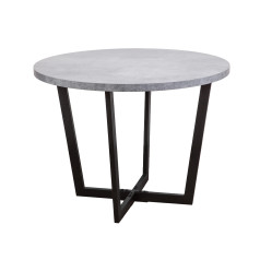 Стол Орлеан  (Л), Бетон миллениум \ опора черный муар, D1000*750