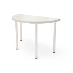 Стол-консоль Далис 1, Дуб Белый Крафт \ опора белый муар, 1000*500(1000)*760