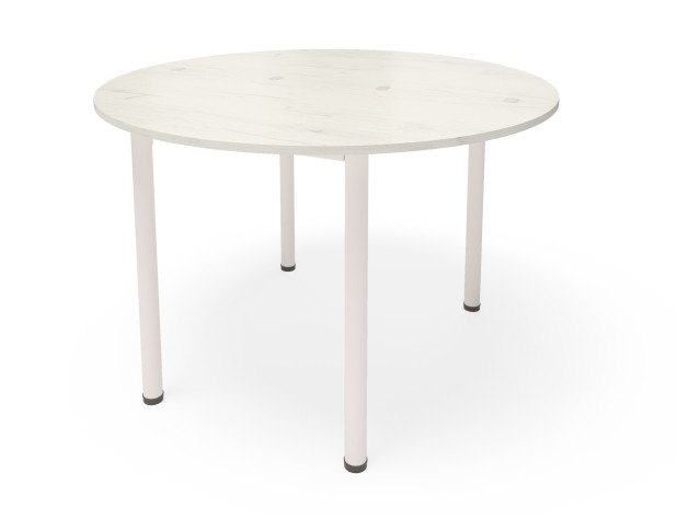 Стол-консоль Далис 1, Дуб Белый Крафт \ опора белый муар, 1000*500(1000)*760