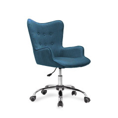 Кресло поворотное BELLA, ткань/синий