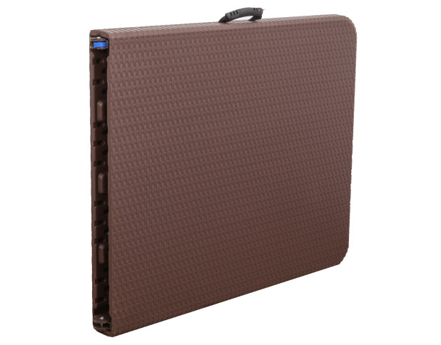 Стол складной 180*76*74, коричневый (имитация ротанга)