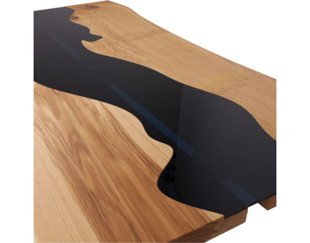 Стол КВАРЦ, 140*80*75, дуб натуральный/белый (ПрС Ст Дуб (03) ХН/Р-80/20)