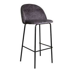 Стул ICON, барный, серый велюр HLR 21/черный