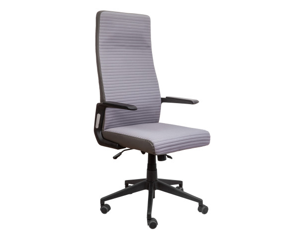 Кресло поворотное LETO, ткань-сетка, серый