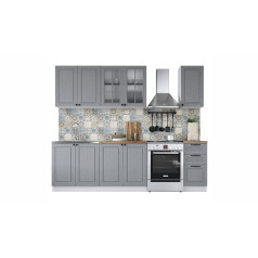Кухонный гарнитур Равенна Роял 2,0м (80/40) Грей
