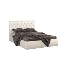 Мягкая кровать Беатриче с подъемником 180х200 кожзам Pearl Shell