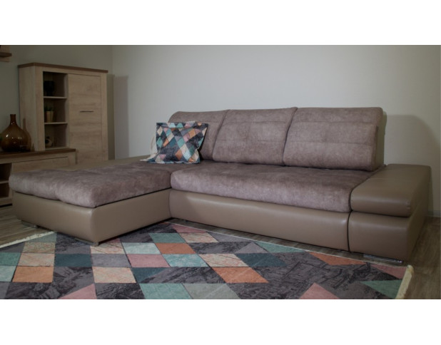 Диван угловой Сканди 2 левый угол Cortex latte/Marvel cocoa