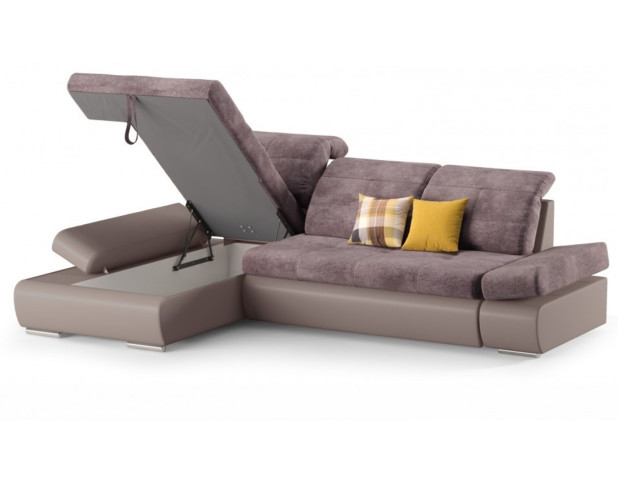 Диван угловой Сканди 2 левый угол Cortex latte/Marvel cocoa