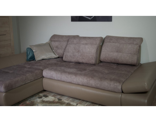 Диван угловой Сканди 2 левый угол Cortex latte/Marvel cocoa