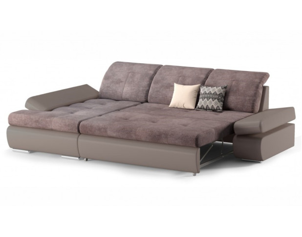 Диван угловой Сканди 2 левый угол Cortex latte/Marvel cocoa