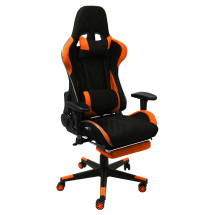 Кресло поворотное AXEL, ткань, черный+оранжевый