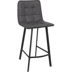 Стул FERNAN темно-серый KANSAS 009/Черный, экокожа