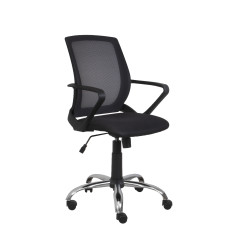 Стул FLY GTP CHROME OH/5 TW-1, (TILT), черный/черный