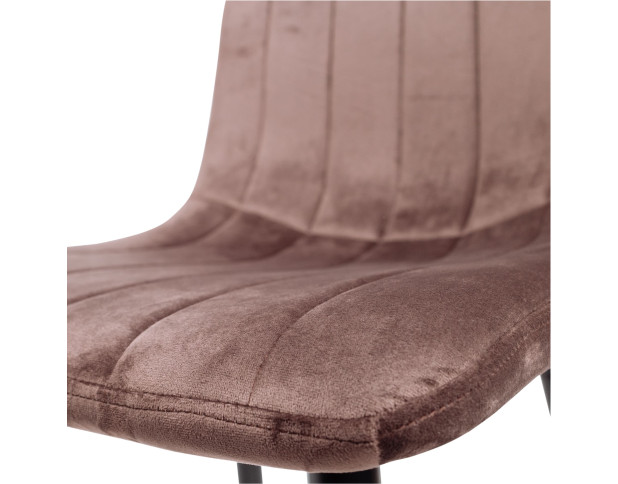 Стул ULTRA, барный, коричневый велюр HLR-49/черный