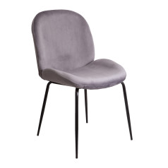 Стул ADAM, св.-серый велюр HLR-20/черный