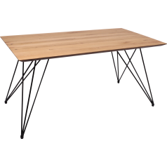 Стол ВЕЗУВИЙ, 150*80*75, дуб натуральный/черный (ПР-1 DSW (02) ПР-12)