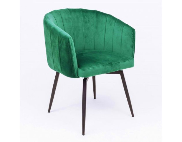 Кресло MELON, поворотное, зеленый велюр/черный