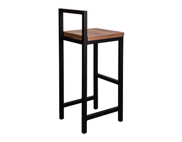 Стул барный Крам (Л) (Дуб табачный крафт \ черный муар)