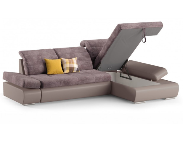 Диван угловой Сканди 2 правый угол Cortex latte/Marvel cocoa