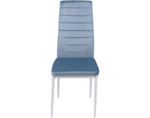 Стул ROMEO VELOUR, пыльно-голубой велюр G062-43/белый
