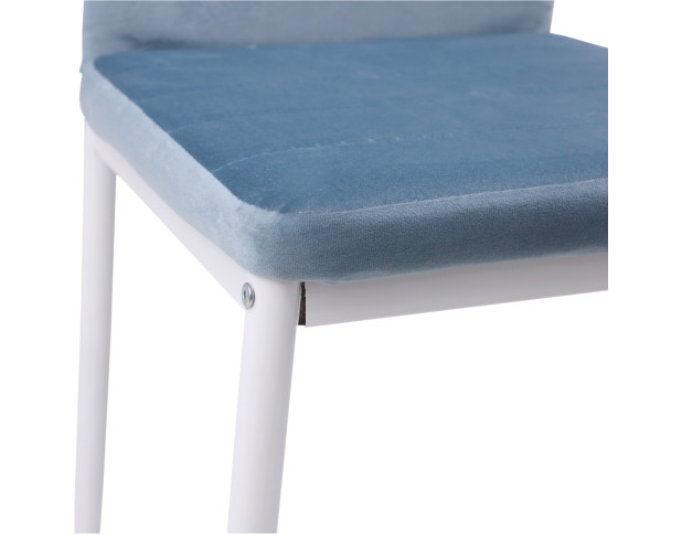 Стул ROMEO VELOUR, пыльно-голубой велюр G062-43/белый