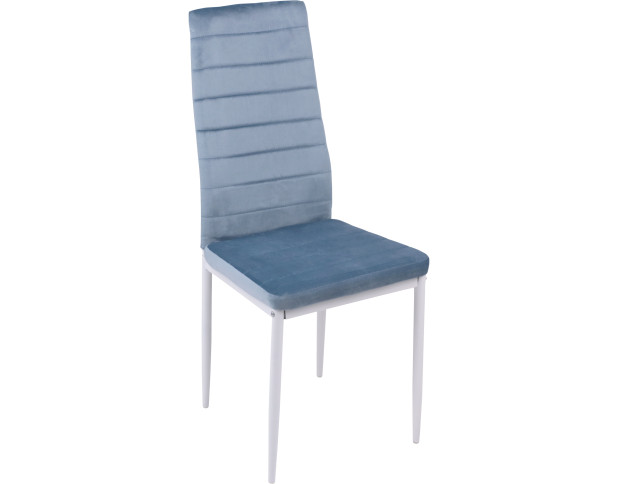 Стул ROMEO VELOUR, пыльно-голубой велюр G062-43/белый