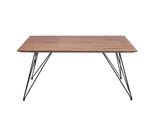 Стол ВЕЗУВИЙ, 150*80*75, дуб мореный/черный (ПР-1 DSW (02) ПР-12)