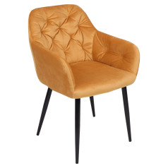 Стул DINAR, карри велюр/черный