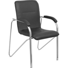 Стул "SAMBA AKS-1" арт. G000.091, эк/к черный, мягкие подлокотники