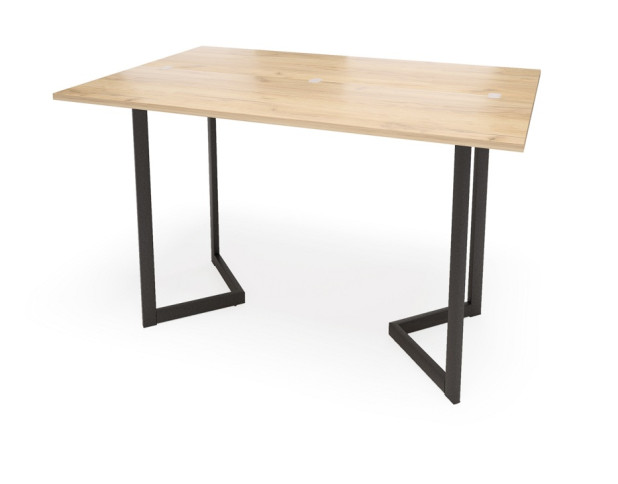 Стол-консоль Арлен 1, Дуб Золотой Крафт \ опоры чёрный муар, 1100*380(760)*760