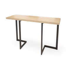 Стол-консоль Арлен 1, Дуб Золотой Крафт \ опоры чёрный муар, 1100*380(760)*760