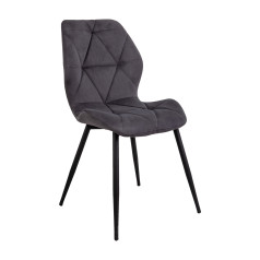 Стул CONGO, (тем.-серый велюр HCJ-40/черный)