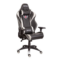 Кресло поворотное RAPTOR, ECO, черный+белый