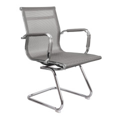 Стул  ALIOT, NEW, сетка-серая/серебро