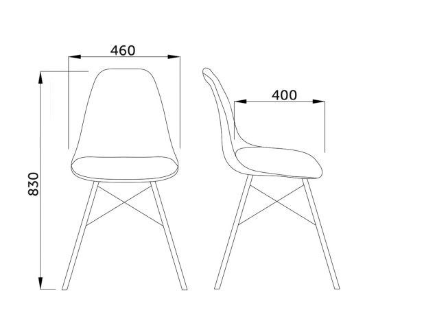 Стул KORD PP, розовый/дерево