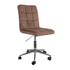 Стул FIJI, поворотный, (капучино велюр HCJ-11/хром)
