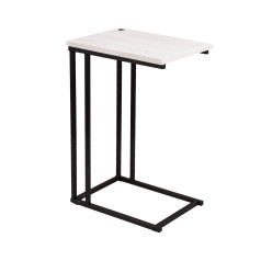 Стол журнальный ПРЕСТИЖ, ясень снежный/черный, 400*300*570