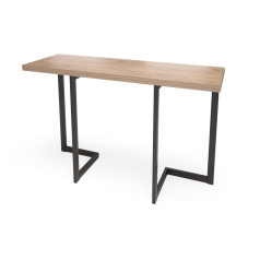 Стол-консоль Арлен 1, Дуб Табачный Крафт \ опора черный муар, 1100*380(760)*760